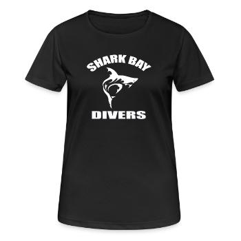 SHARK BAY DIVERS - T-shirt respirant Femme - noir - Devant - AI Model Female 172 light (172cm)