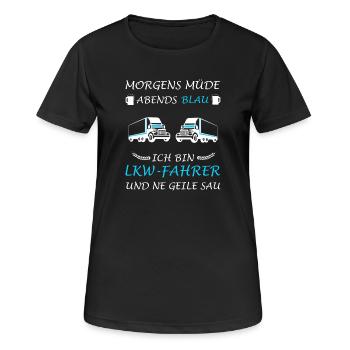 Truck Driver Saying Professional Driver Truck Driver - Women's Breathable T-Shirt - black - Front - AI Model Female 172 light (172cm)