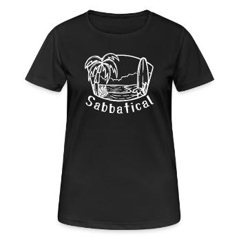 Sabbatique - T-shirt respirant Femme - noir - Devant - AI Model Female 172 light (172cm)