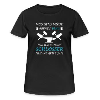 Locksmith Lustig Locksmith's Workshop Master - Women's Breathable T-Shirt - black - Front - AI Model Female 172 light (172cm)