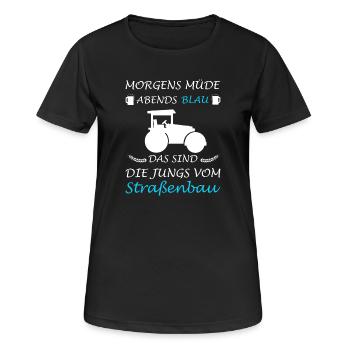 Construction de routes Ouvriers du bâtiment - T-shirt respirant Femme - noir - Devant - AI Model Female 172 light (172cm)