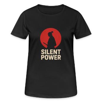 Silent Power with Katana - Women's Breathable T-Shirt - black - Front - AI Model Female 172 light (172cm)