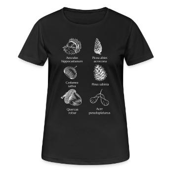 Sagittaire amer de la nature - Minimaliste et intemporel - T-shirt respirant Femme - noir - Devant - AI Model Female 172 light (172cm)