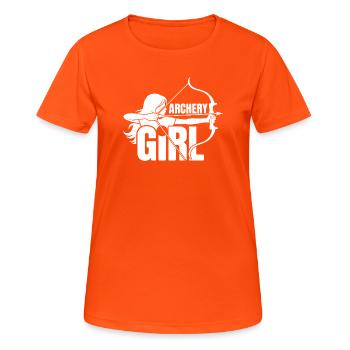 Archery design for archers and courses - Women's Breathable T-Shirt - neon orange - Front - AI Model Female 172 dark (172cm)