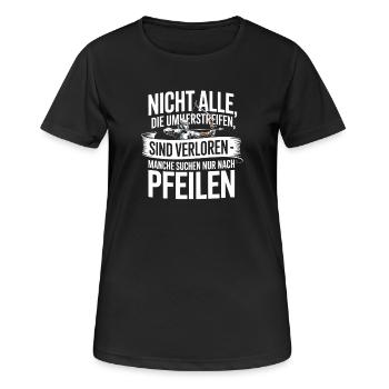 Archery design for archers and courses - Women's Breathable T-Shirt - black - Front - AI Model Female 172 light (172cm)