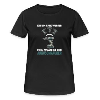Tournevis sans fil Widyman WLAN - T-shirt respirant Femme - noir - Devant - AI Model Female 172 light (172cm)