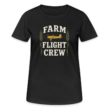 Cadeau de pilote d’agriculture de l’aviation rurale - T-shirt respirant Femme - noir - Devant - AI Model Female 172 light (172cm)