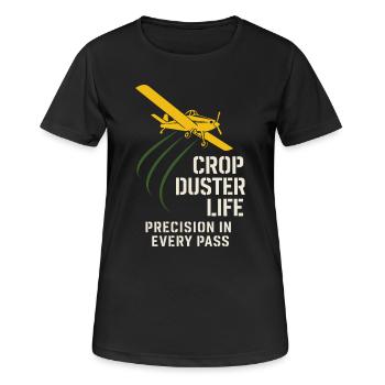 Cadeau de pilote d’agriculture de l’aviation rurale - T-shirt respirant Femme - noir - Devant - AI Model Female 172 light (172cm)
