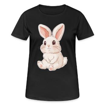Lièvre - T-shirt respirant Femme - noir - Devant - AI Model Female 172 light (172cm)