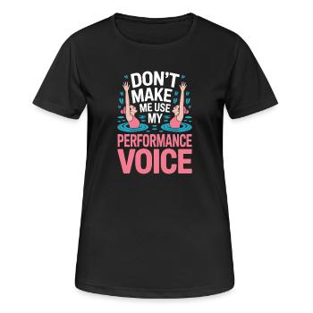 Synchronschwimmen Kunstschwimmen Wassersport - Frauen T-Shirt atmungsaktiv - Schwarz - Vorne - AI Model Female 172 light (172cm)