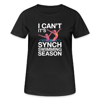 Synchronschwimmen Kunstschwimmen Wassersport - Frauen T-Shirt atmungsaktiv - Schwarz - Vorne - AI Model Female 172 light (172cm)