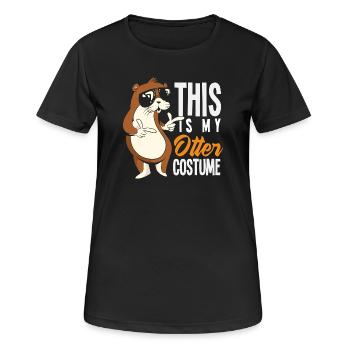 Otter Kostüm Lustiger Seeotter Cartoon - Frauen T-Shirt atmungsaktiv - Schwarz - Vorne - AI Model Female 172 light (172cm)