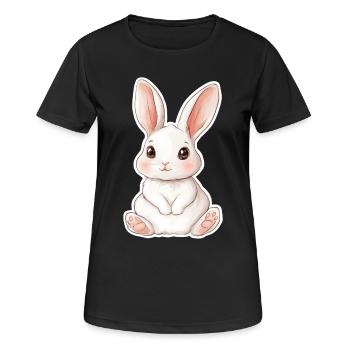 Hase - Frauen T-Shirt atmungsaktiv - Schwarz - Vorne - AI Model Female 172 light (172cm)