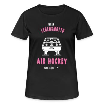 Air Hockey Air Hockey Players Air Hockey - Women's Breathable T-Shirt - black - Front - AI Model Female 172 light (172cm)