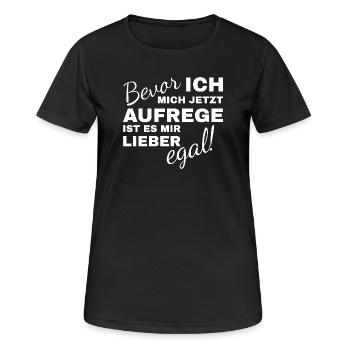 Avant de m’énerver, je préfère ne pas m’en soucier - T-shirt respirant Femme - noir - Devant - AI Model Female 172 light (172cm)