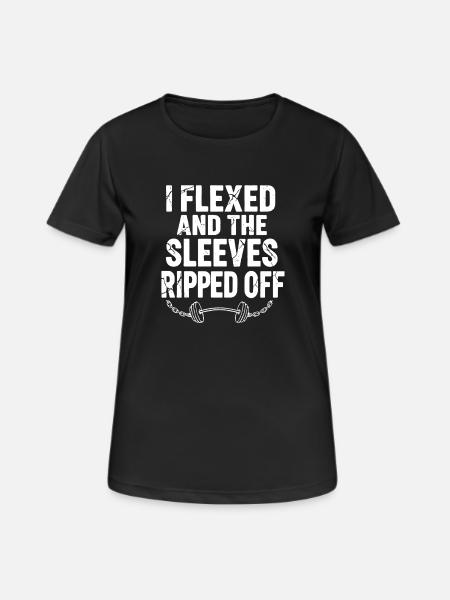 Funny Gym Bodybuilding Saying - Women's Breathable T-Shirt - black