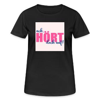 ARRÊTEZ DE DIRE - T-shirt respirant Femme - noir - Devant - AI Model Female 172 light (172cm)