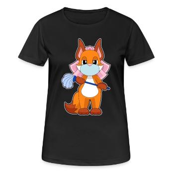 Fuchs Braut Schleier Hochzeit - Frauen T-Shirt atmungsaktiv - Schwarz - Vorne - AI Model Female 172 light (172cm)