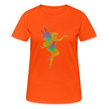 Golden Fairy Wings Rainbow Magic - Women's Breathable T-Shirt - neon orange - Front - AI Model Female 172 dark (172cm)