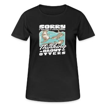 Tut Mir Leid, Ich Habe Nicht Zugehört Seeotter - Frauen T-Shirt atmungsaktiv - Schwarz - Vorne - AI Model Female 172 light (172cm)