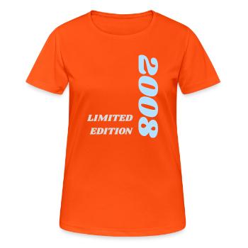 Limited Edition 2008 – Year of Birth Design Vintage - Women's Breathable T-Shirt - neon orange - Front - AI Model Female 172 dark (172cm)
