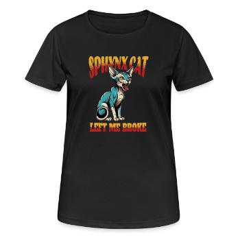 Sphynx Cat Funny - Women's Breathable T-Shirt - black - Front - AI Model Female 172 light (172cm)
