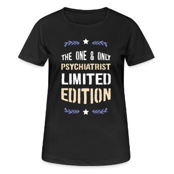 Der Eine und Einzige Psychiater – Limited Edition - Frauen T-Shirt atmungsaktiv - Schwarz - Vorne - AI Model Female 172 light (172cm)