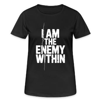 Ich bin der innere Feind - Frauen T-Shirt atmungsaktiv - Schwarz - Vorne - AI Model Female 172 light (172cm)
