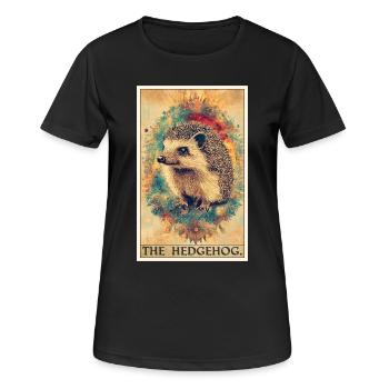 Igel - Frauen T-Shirt atmungsaktiv - Schwarz - Vorne - AI Model Female 172 light (172cm)