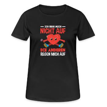 Je ne m'énerve pas, ce sont les autres qui s'énervent. - T-shirt respirant Femme - noir - Devant - AI Model Female 172 light (172cm)