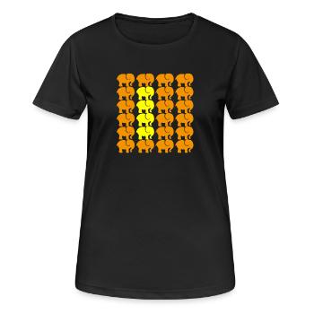 Elephant - Women's Breathable T-Shirt - black - Front - AI Model Female 172 light (172cm)