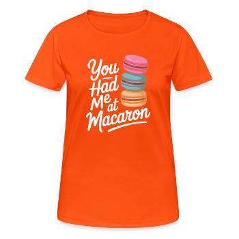Macaron French Desserts - Women's Breathable T-Shirt - neon orange - Front - AI Model Female 172 dark (172cm)