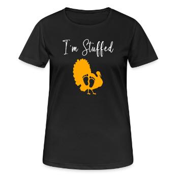 Thanksgiving Gender Reveal Werdende Mutter - Frauen T-Shirt atmungsaktiv - Schwarz - Vorne - AI Model Female 172 light (172cm)