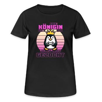 The queen wants to gamble - Women's Breathable T-Shirt - black - Front - AI Model Female 172 light (172cm)