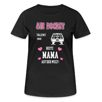 Air Hockey Beste Mama Mutter Muttertag Geburtstag - Frauen T-Shirt atmungsaktiv - Schwarz - Vorne - AI Model Female 172 light (172cm)