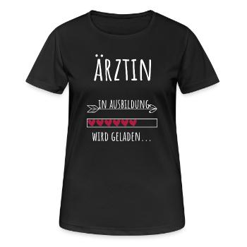 Medizin Studentin Beruf Ausbildung Ärztin - Frauen T-Shirt atmungsaktiv - Schwarz - Vorne - AI Model Female 172 light (172cm)