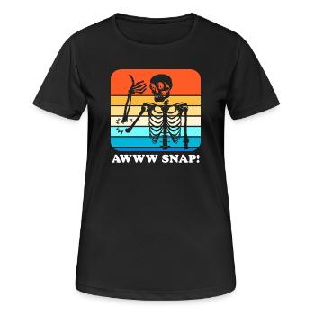 Bone Fracture Halloween Skeleton Bone Arm Fracture - Women's Breathable T-Shirt - black - Front - AI Model Female 172 light (172cm)