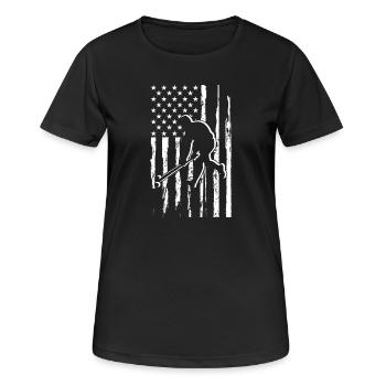 Hockey sur glace Hockey Hockey Joueur de hockey - T-shirt respirant Femme - noir - Devant - AI Model Female 172 light (172cm)