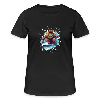 Löwe Snowboard - Women's Breathable T-Shirt - black - Front - AI Model Female 172 light (172cm)