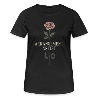 Funeral, Florist, Commemorative Arrangement, Sympathy - Women's Breathable T-Shirt - black - Front - AI Model Female 172 light (172cm)