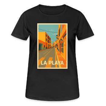 Playa de La Calera - Women's Breathable T-Shirt - black - Front - AI Model Female 172 light (172cm)
