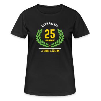 Plumber Anniversary 25 Years 25th Anniversary - Women's Breathable T-Shirt - black - Front - AI Model Female 172 light (172cm)