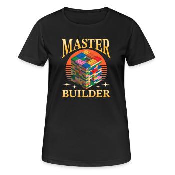 Building Blocks Kids Brick Builder - Frauen T-Shirt atmungsaktiv - Schwarz - Vorne - AI Model Female 172 light (172cm)