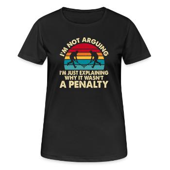 Hockey Eishockey Eishockeyspieler Geschenk - Frauen T-Shirt atmungsaktiv - Schwarz - Vorne - AI Model Female 172 light (172cm)