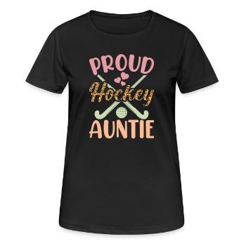 Hockey Eishockey Eishockeyspieler Geschenk - Women's Breathable T-Shirt - black - Front - AI Model Female 172 light (172cm)