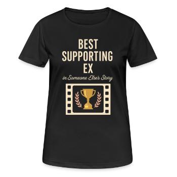 Ex-wife-divorce-humor, Funny, Breakup, - Women's Breathable T-Shirt - black - Front - AI Model Female 172 light (172cm)