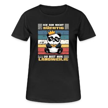 Accro aux joueurs - T-shirt respirant Femme - noir - Devant - AI Model Female 172 light (172cm)