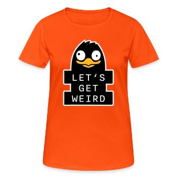 Soyons fous de pingouin bizarre d’oiseau bizarre - T-shirt respirant Femme - orange néon - Devant - AI Model Female 172 dark (172cm)
