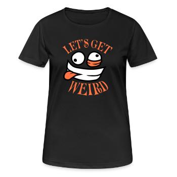 Let’s Get Weird Crazy Comic Face Madness - T-shirt respirant Femme - noir - Devant - AI Model Female 172 light (172cm)