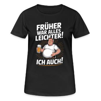 In the past, everything was lighter, I also had funny design - Women's Breathable T-Shirt - black - Front - AI Model Female 172 light (172cm)